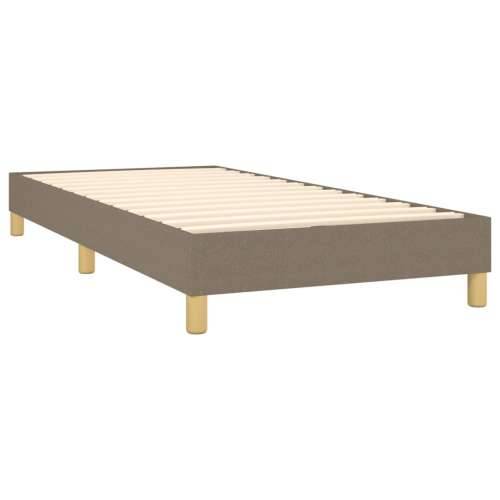 Krevet s oprugama i madracem smeđesivi 80x200 cm od tkanine - Sivo-smeđa 80 x 200 cm Blok s kvadratima Cijena