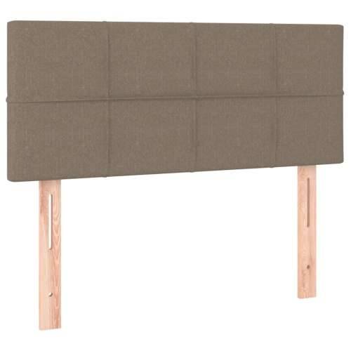Krevet s oprugama i madracem smeđesivi 80x200 cm od tkanine - Sivo-smeđa 80 x 200 cm Blok s kvadratima Cijena