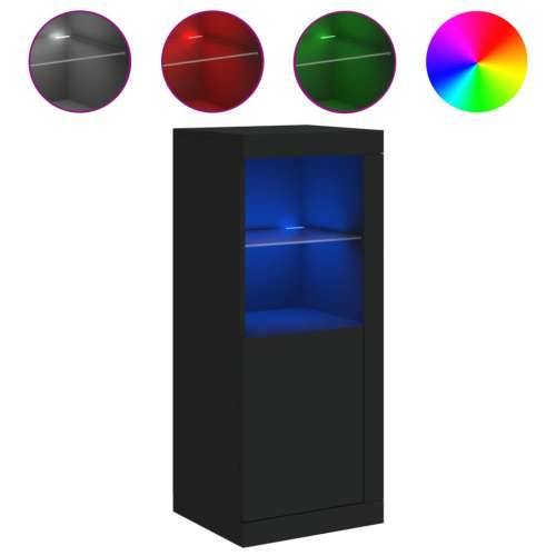 Komoda s LED svjetlima crna 41x37x100 cm - Crna 1 Cijena