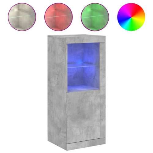 Komoda s LED svjetlima siva boja betona 41x37x100 cm - Beton siva 1 Cijena
