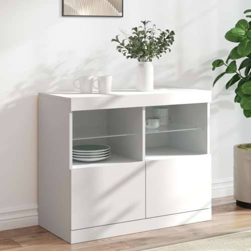 Komoda s LED svjetlima bijela 81x37x67 cm - Bijela 1 Cijena