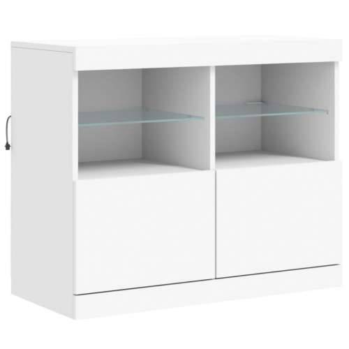 Komoda s LED svjetlima bijela 81x37x67 cm - Bijela 1 Cijena