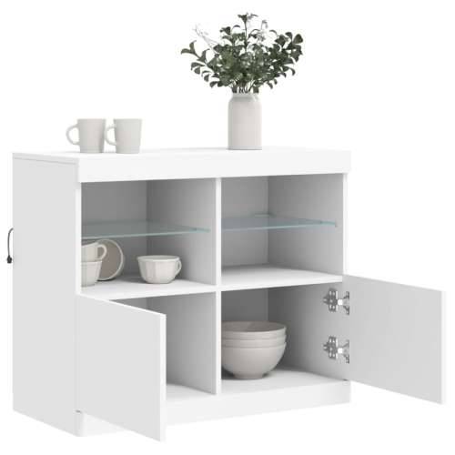 Komoda s LED svjetlima bijela 81x37x67 cm - Bijela 1 Cijena