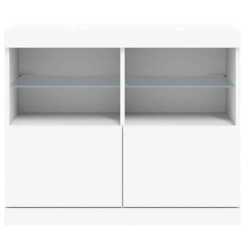 Komoda s LED svjetlima bijela 81x37x67 cm - Bijela 1 Cijena