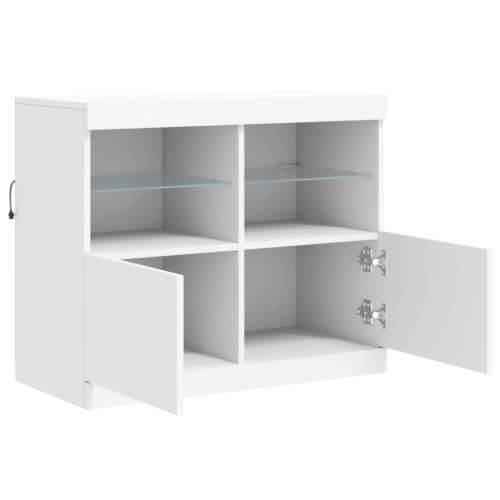 Komoda s LED svjetlima bijela 81x37x67 cm - Bijela 1 Cijena