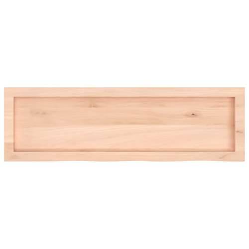 Zidna polica 100x30x(2-6) cm neobrađena masivna hrastovina - Prirodna 100 x 30 x 6 cm 1 Cijena