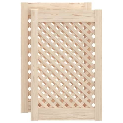 Vrata za ormarić rešetkasti dizajn 2 kom 39,5x61,5 cm borovina - 39.5 x 61.5 cm 2 Cijena