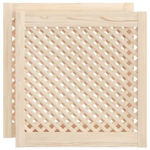 Vrata za ormarić rešetkasti dizajn 2 kom 59,5x61,5 cm borovina - 59.5 x 61.5 cm 2 Cijena