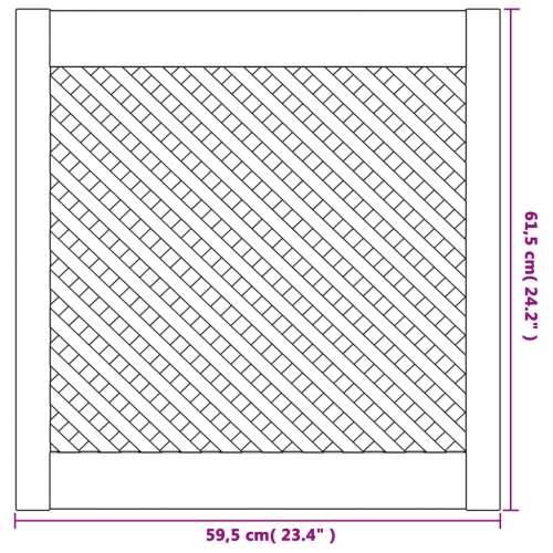 Vrata za ormarić rešetkasti dizajn 2 kom 59,5x61,5 cm borovina - 59.5 x 61.5 cm 2 Cijena