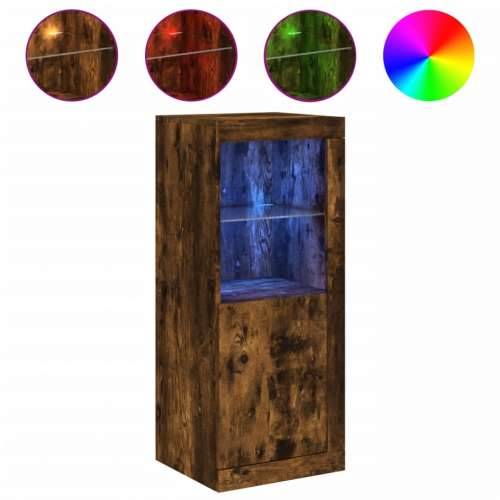 Komoda s LED svjetlima boja dimljenog hrasta 41x37x100 cm - Dimljeni hrast 1 Cijena