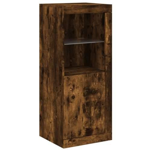 Komoda s LED svjetlima boja dimljenog hrasta 41x37x100 cm - Dimljeni hrast 1 Cijena