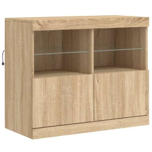 Komoda s LED svjetlima boja hrasta sonome 81x37x67 cm - sonoma hrast 1 Cijena