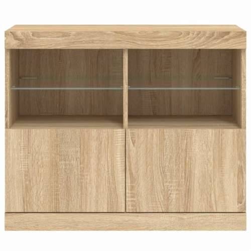 Komoda s LED svjetlima boja hrasta sonome 81x37x67 cm - sonoma hrast 1 Cijena
