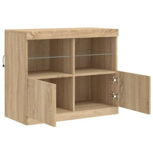 Komoda s LED svjetlima boja hrasta sonome 81x37x67 cm - sonoma hrast 1 Cijena
