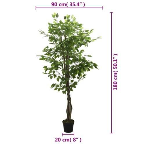 Umjetno stablo fikusa 1008 listova 180 cm zeleno - 180 cm 1 Cijena