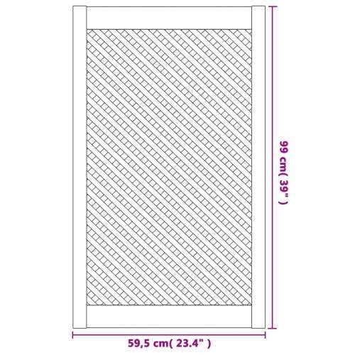 Vrata za ormarić rešetkasti dizajn 2 kom 59,5x99 cm borovina Cijena