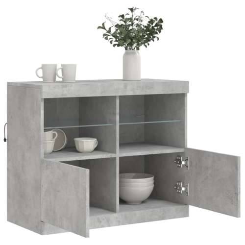 Komoda s LED svjetlima siva boja betona 81x37x67 cm - Beton siva 1 Cijena