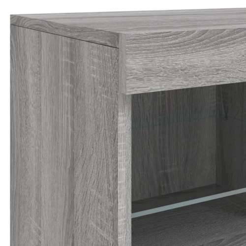 Komoda s LED svjetlima boja sivog hrasta 81x37x67 cm - Sivi hrast sonoma 1 Cijena