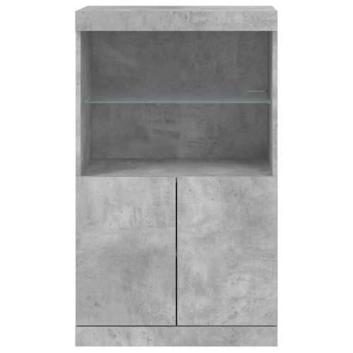 Komoda s LED svjetlima siva boja betona 60,5x37x100 cm - Beton siva 1 Cijena