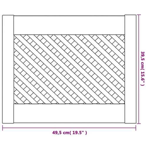 Vrata za ormarić rešetkasti dizajn 2 kom 49,5x39,5 cm borovina Cijena