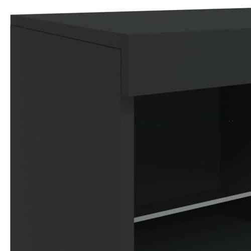 Komoda s LED svjetlima crna 81x37x67 cm - Crna 1 Cijena