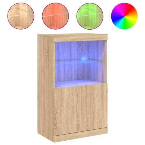 Komoda s LED svjetlima boja hrasta sonome 60,5x37x100 cm sonoma hrast 1 Cijena