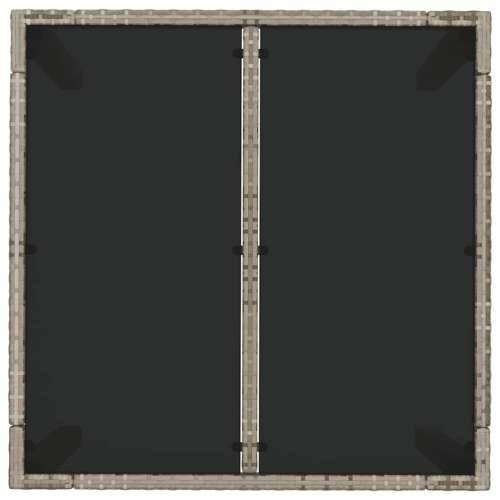 Vrtna garnitura - 5-dijelni vrtni blagovaonski set sivi od poliratana - Siva Dužina stola 90 cm 4 Cijena
