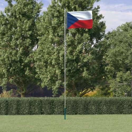 Češka zastava i jarbol 6,23 m aluminijska Cijena