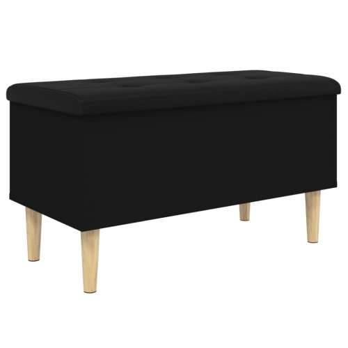 Klupa za pohranu crna 82x42x46 cm od konstruiranog drva - Crna 82 x 42 x 46 cm Cijena