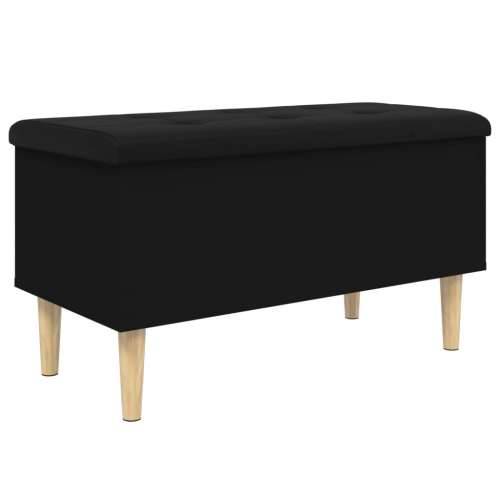 Klupa za pohranu crna 82x42x46 cm od konstruiranog drva - Crna 82 x 42 x 46 cm Cijena