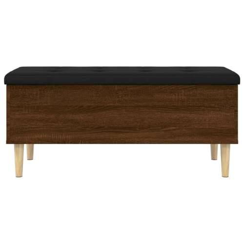 Klupa za pohranu boja hrasta 102x42x46 cm od konstruiranog drva - Smeđi hrast 102 x 42 x 46 cm Cijena