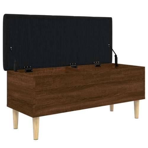 Klupa za pohranu boja hrasta 102x42x46 cm od konstruiranog drva - Smeđi hrast 102 x 42 x 46 cm Cijena