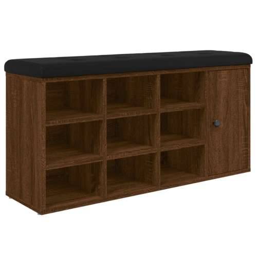 Klupa za cipele smeđa boja hrasta 102x32x50cm konstruirano drvo - Smeđi hrast Cijena