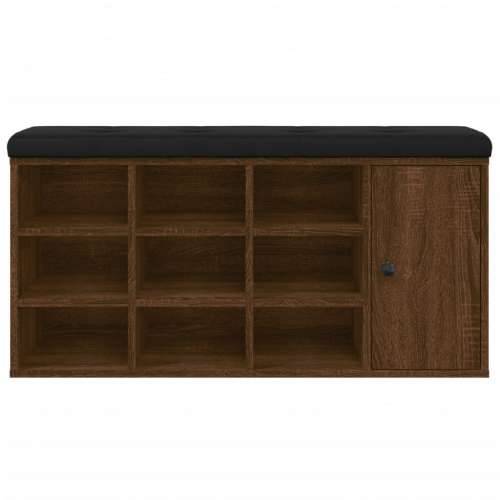 Klupa za cipele smeđa boja hrasta 102x32x50cm konstruirano drvo - Smeđi hrast Cijena
