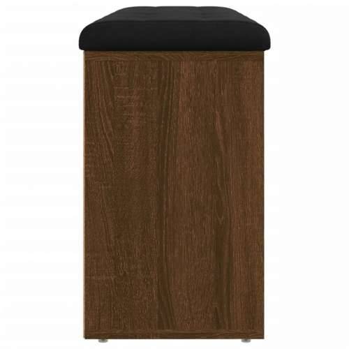 Klupa za cipele smeđa boja hrasta 102x32x50cm konstruirano drvo - Smeđi hrast Cijena