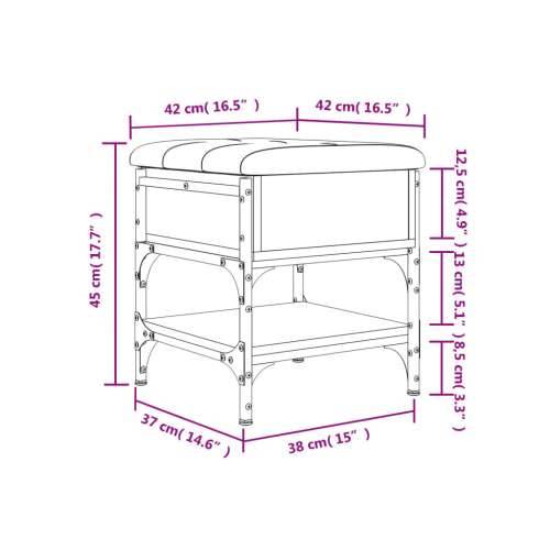 Klupa za cipele boja hrasta 42x42x45 cm od konstruiranog drva - Smeđi hrast 42 x 42 x 45 cm Cijena