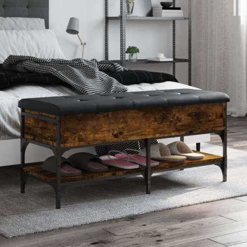 Klupa za cipele boja hrasta 102x42x45 cm konstruirano drvo - Dimljeni hrast 102 x 42 x 45 cm Cijena