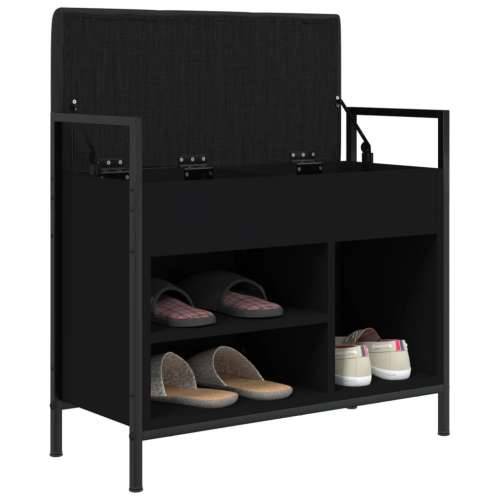 Klupa za cipele crna 65,5x32x57,5 cm od konstruiranog drva - Crna 65.5 x 32 x 57.5 cm Cijena