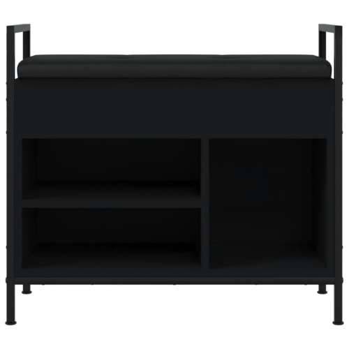 Klupa za cipele crna 65,5x32x57,5 cm od konstruiranog drva - Crna 65.5 x 32 x 57.5 cm Cijena