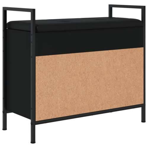 Klupa za cipele crna 65,5x32x57,5 cm od konstruiranog drva - Crna 65.5 x 32 x 57.5 cm Cijena