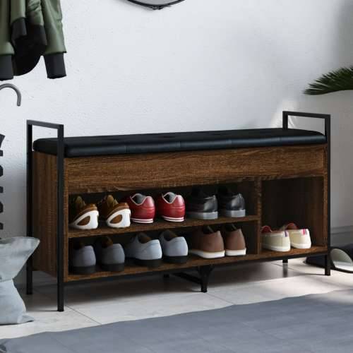 Klupa za cipele boja smeđeg hrasta 105,5x32x57,5 cm drvena - Smeđi hrast 105.5 x 32 x 57.5 cm Cijena