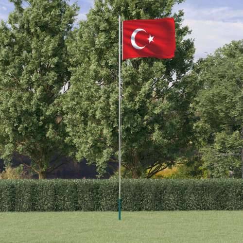 Turska zastava i jarbol 6,23 m aluminijski Cijena