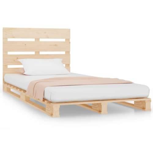 Okvir za krevet od borovine 90 x 190 cm jednokrevetni - Prirodna 90 x 190 cm Cijena