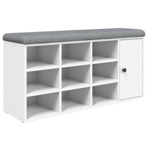Klupa za cipele bijela 102 x 32 x 50 cm od konstruiranog drva - Bijela Cijena