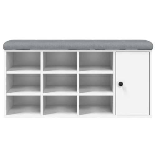 Klupa za cipele bijela 102 x 32 x 50 cm od konstruiranog drva - Bijela Cijena