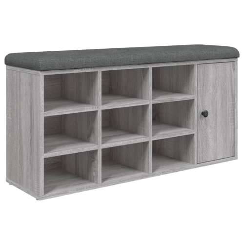 Klupa za cipele siva boja hrasta 102x32x50 cm konstruirano drvo - Sivi hrast sonoma Cijena