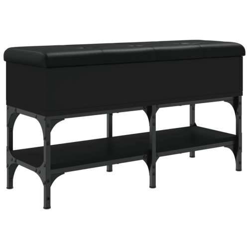 Klupa za cipele crna 82x32x45 cm od konstruiranog drva - Crna 82 x 32 x 45 cm Cijena