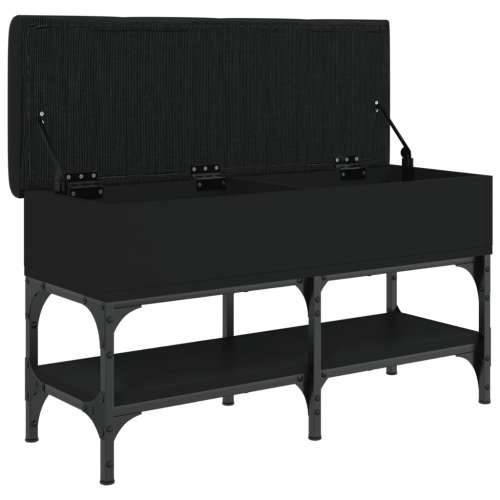 Klupa za cipele crna 82x32x45 cm od konstruiranog drva - Crna 82 x 32 x 45 cm Cijena