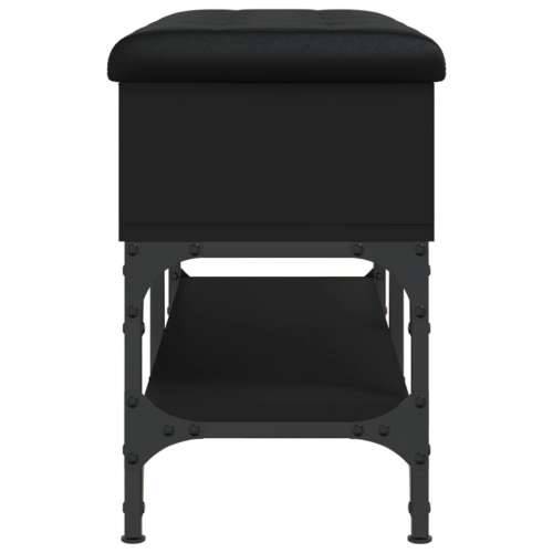 Klupa za cipele crna 82x32x45 cm od konstruiranog drva - Crna 82 x 32 x 45 cm Cijena
