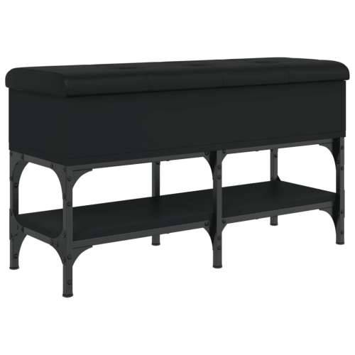 Klupa za cipele crna 82x32x45 cm od konstruiranog drva - Crna 82 x 32 x 45 cm Cijena